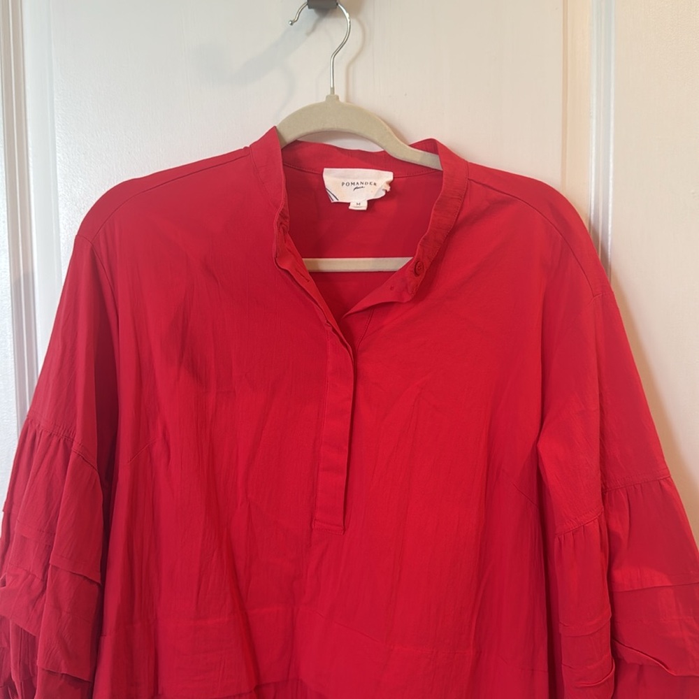 Pomander Place Tuckernuck Red Chelsea Dress Size Medium - Picture 2 of 8